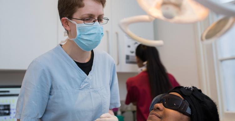 dentist wearing a mask