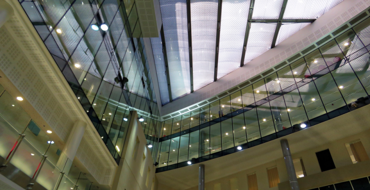 Glass Foyer of St Bartholomew's Hospital