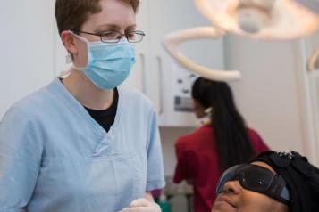 dentist wearing a mask