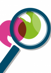 Healthwatch logo with a magnifying glass