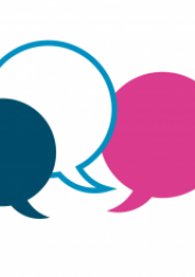 Speech bubbles in Healthwatch colours